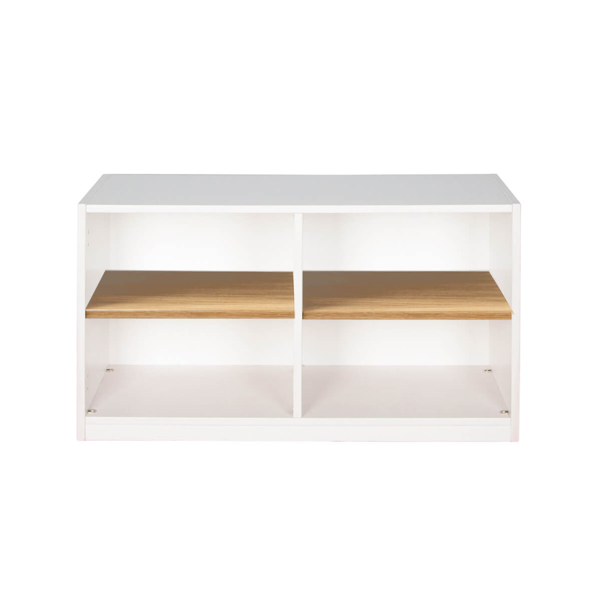 Kleines Regal KASVA weiß lackiert-Eiche geölt