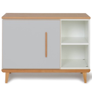 Kleinmöbel 1 Tür 2 Nischen NADO Retro Buche manhattan grey