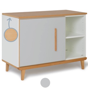 Kleinmöbel 1 Tür 2 Nischen NADO Retro Buche manhattan grey