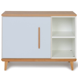 Kleinmöbel 1 Tür 2 Nischen NADO Retro Buche sky blue