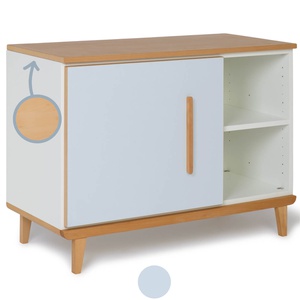 Kleinmöbel 1 Tür 2 Nischen NADO Retro Buche sky blue