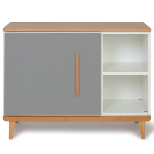Kleinmöbel 1 Tür 2 Nischen NADO Retro Buche slate grey