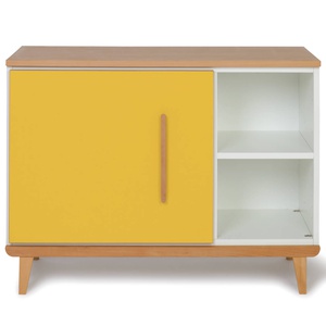 Kleinmöbel 1 Tür 2 Nischen NADO Retro Buche sunshine yellow
