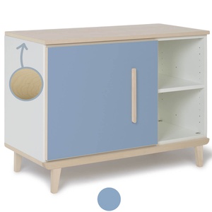 Kleinmöbel 1 Tür 2 Nischen NADO Retro Esche capri blue