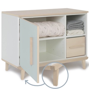 Kleinmöbel 1 Tür 2 Nischen NADO Retro Esche mint