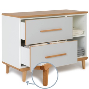 Kleinmöbel 2 Türen 2 Nischen NADO Retro Buche manhattan grey