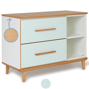 Kleinmöbel 2 Türen 2 Nischen NADO Retro Buche mint