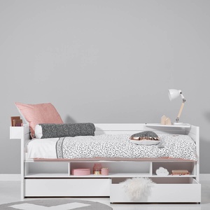 Kojenbett 90x200cm mit Rollboden Lifetime weiß