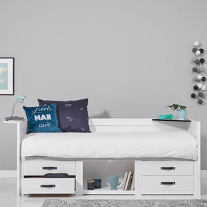 Kojenbett 90x200cm mit Rollboden Lifetime weiß