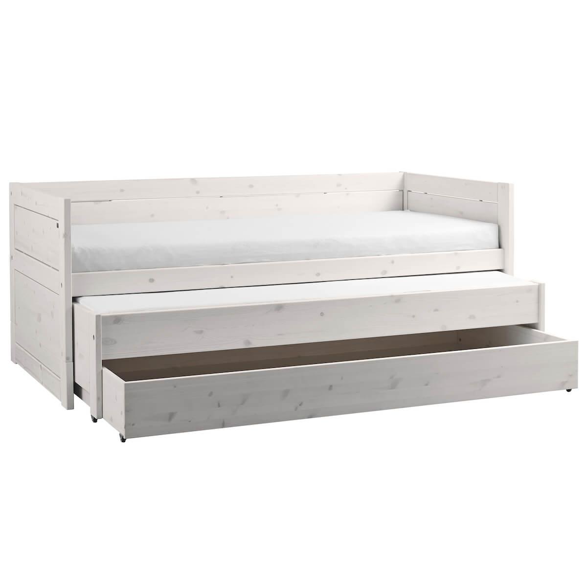 Kojenbett + Ausziehbett 90x200cm Lifetime whitewash