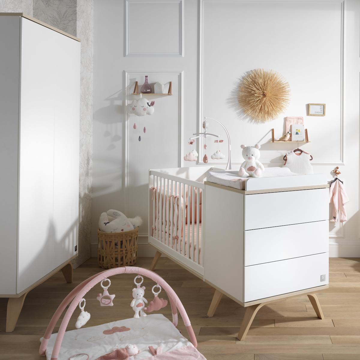 Kombibett 120x60cm auf 90x190cm erweiterbar SERENA Sauthon       