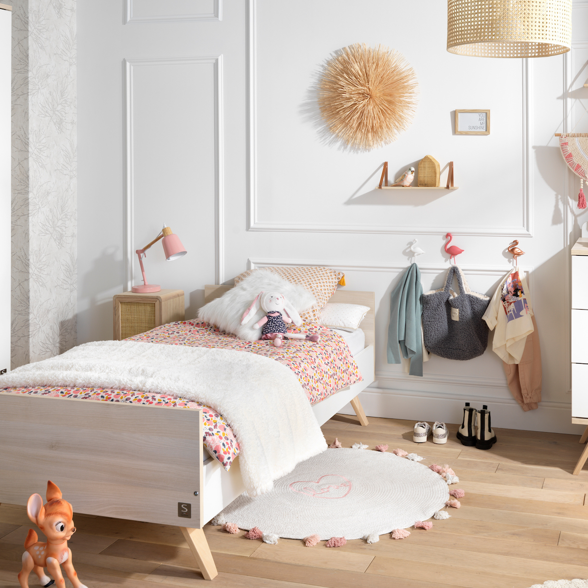 Kombibett 120x60cm auf 90x190cm erweiterbar SERENA Sauthon       