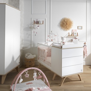 Kombibett 120x60cm auf 90x190cm erweiterbar SERENA Sauthon       