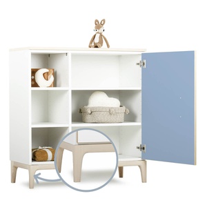 Kommode 1 Tür 3 Nischen NADO Curve Esche capri blue