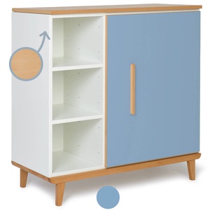 Kommode 1 Tür 3 Nischen NADO Retro Buche capri blue