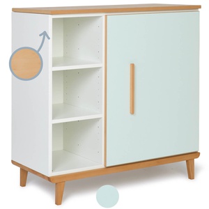 Kommode 1 Tür 3 Nischen NADO Retro Buche mint