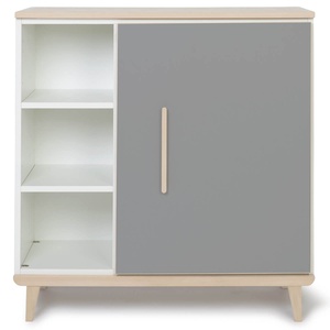Kommode 1 Tür 3 Nischen NADO Retro Esche slate grey