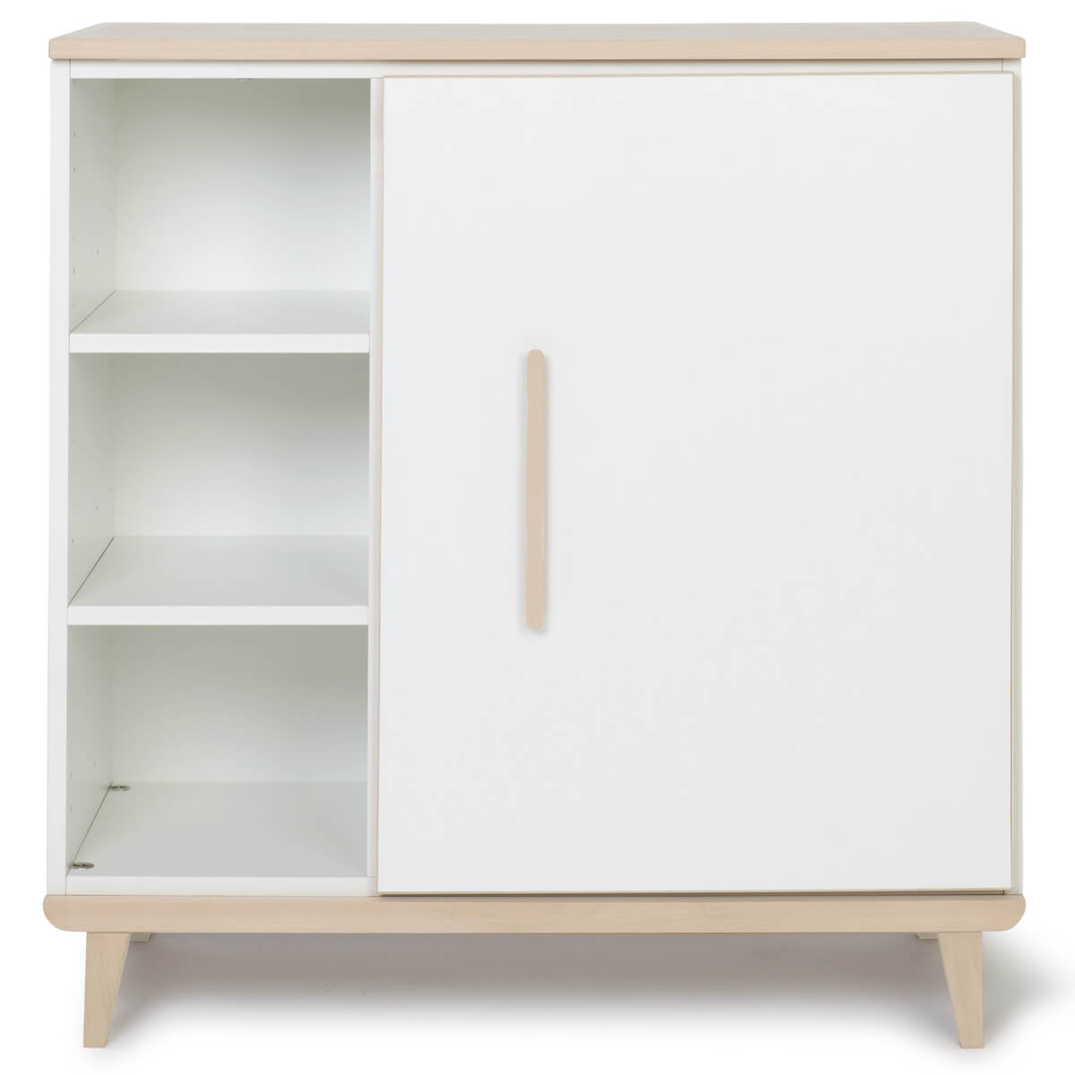 Kommode 1 Tür 3 Nischen NADO Retro Esche white