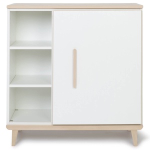 Kommode 1 Tür 3 Nischen NADO Retro Esche white