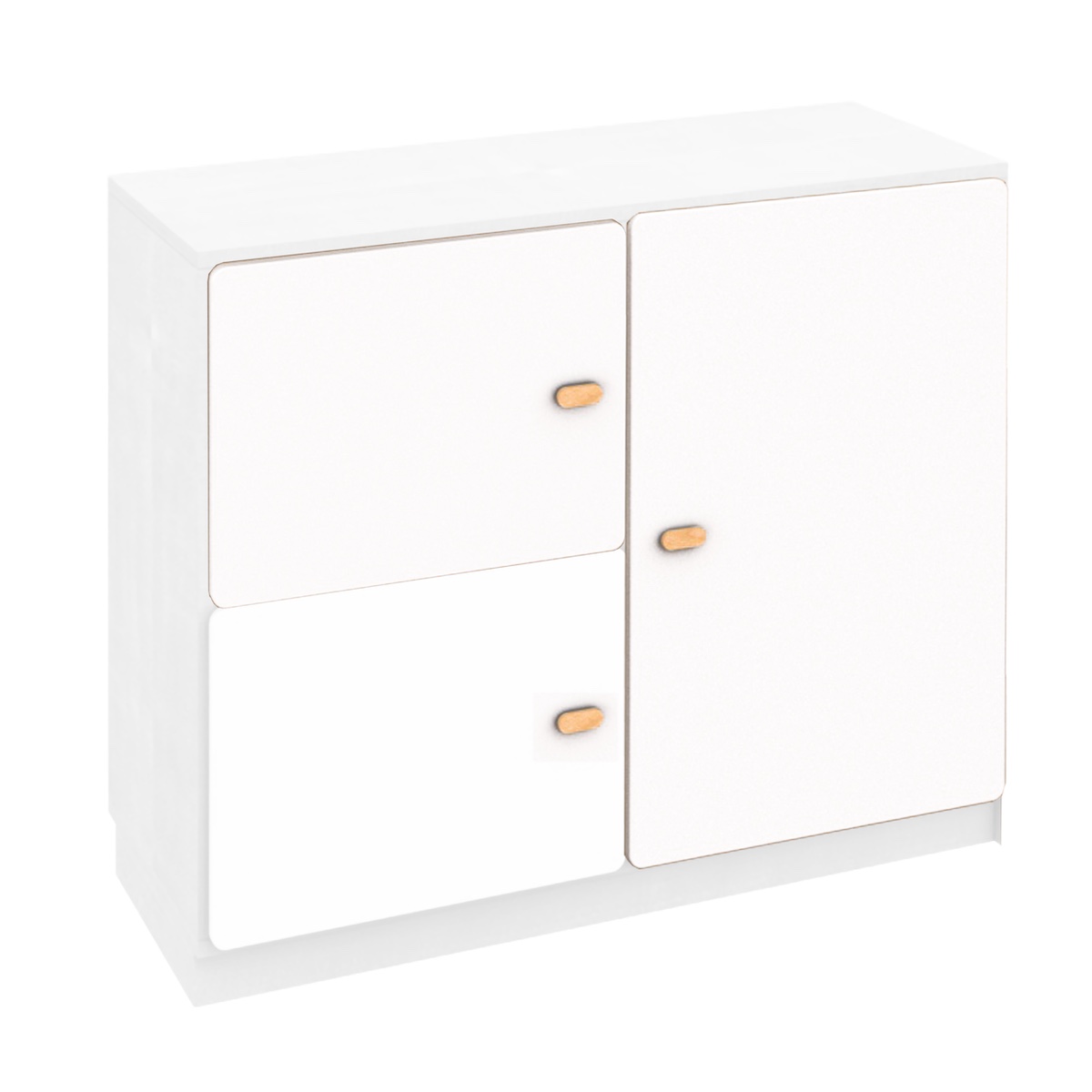 Kommode 3 Türen 93x78cm DESTYLE de Breuyn weiß weiß