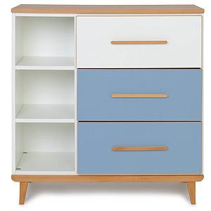 Kommode 3-türig NADO white-capri blue