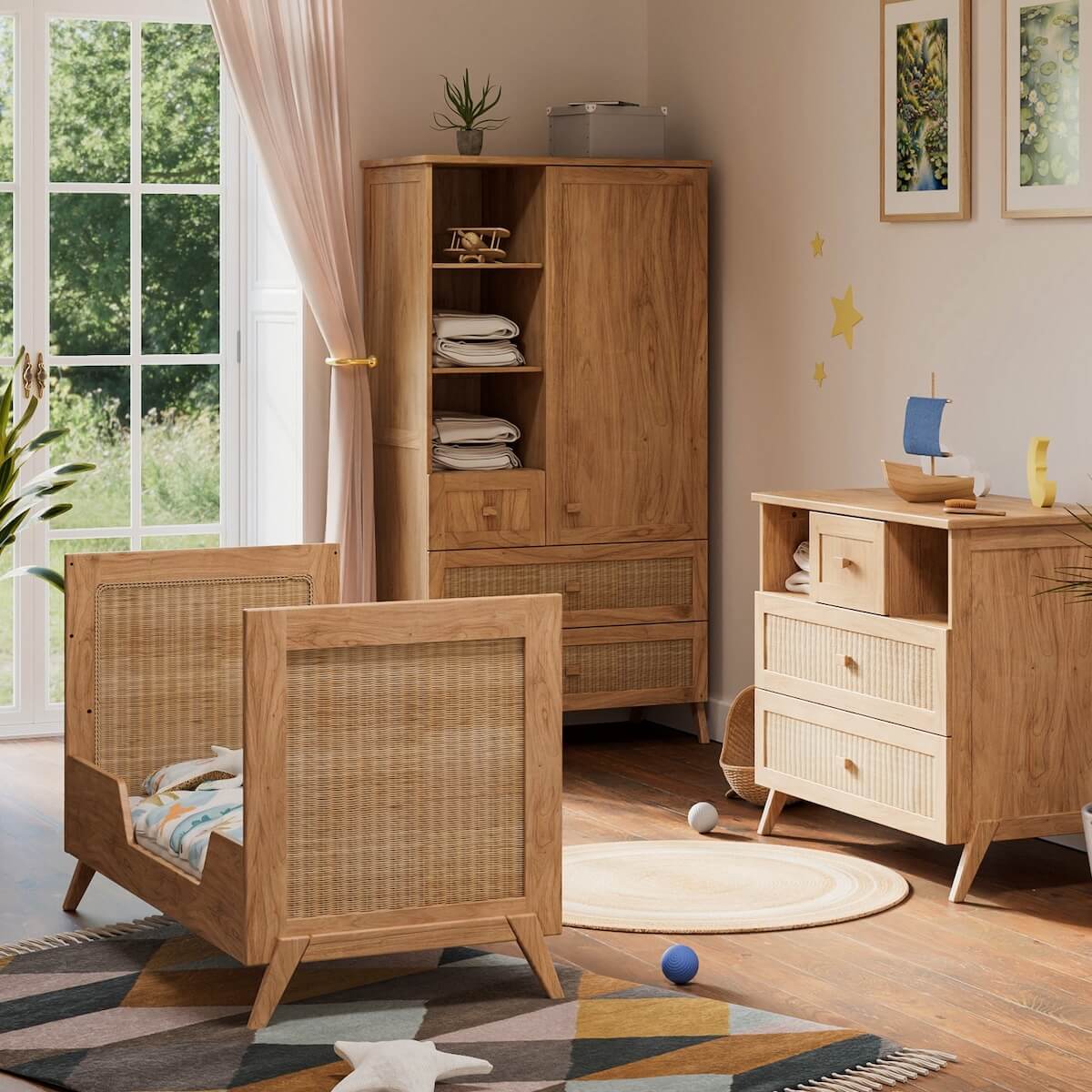 Kommode 93,6x52x86,5cm MARELIA HOLZ Theo Bebe natürlich