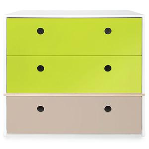 Kommode COLORFLEX Schubladen Farben lime-lime-warm grey