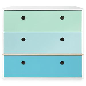 Kommode COLORFLEX Schubladen Farben mint-sky blue-paradise blue