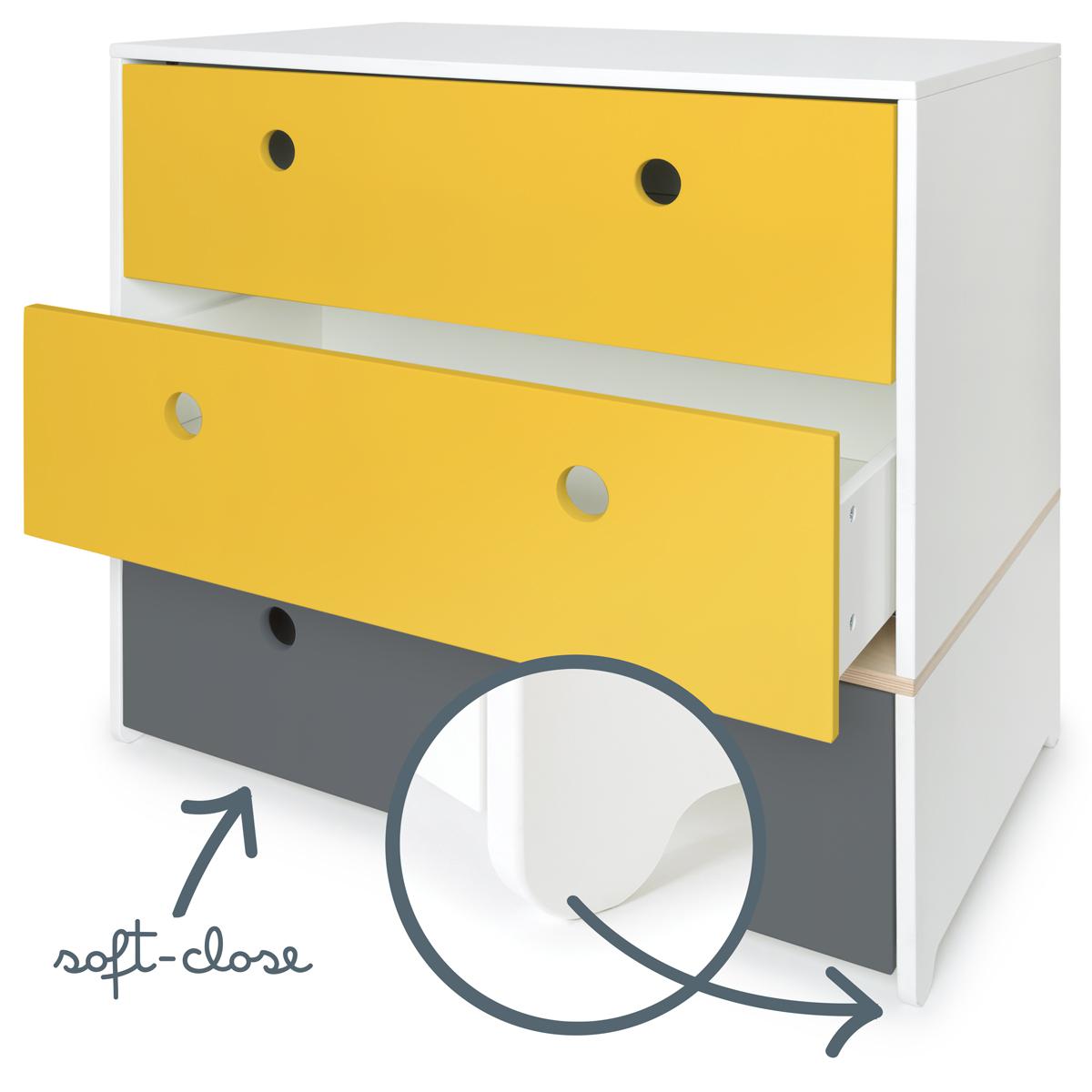 Kommode COLORFLEX Schubladen Farben nectar yellow-nectar yellow-space grey