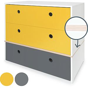 Kommode COLORFLEX Schubladen Farben nectar yellow-nectar yellow-space grey