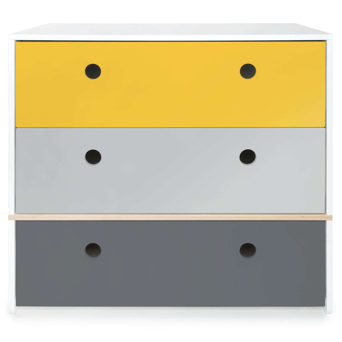 Kommode COLORFLEX Schubladen Farben nectar yellow-pearl grey-space grey 