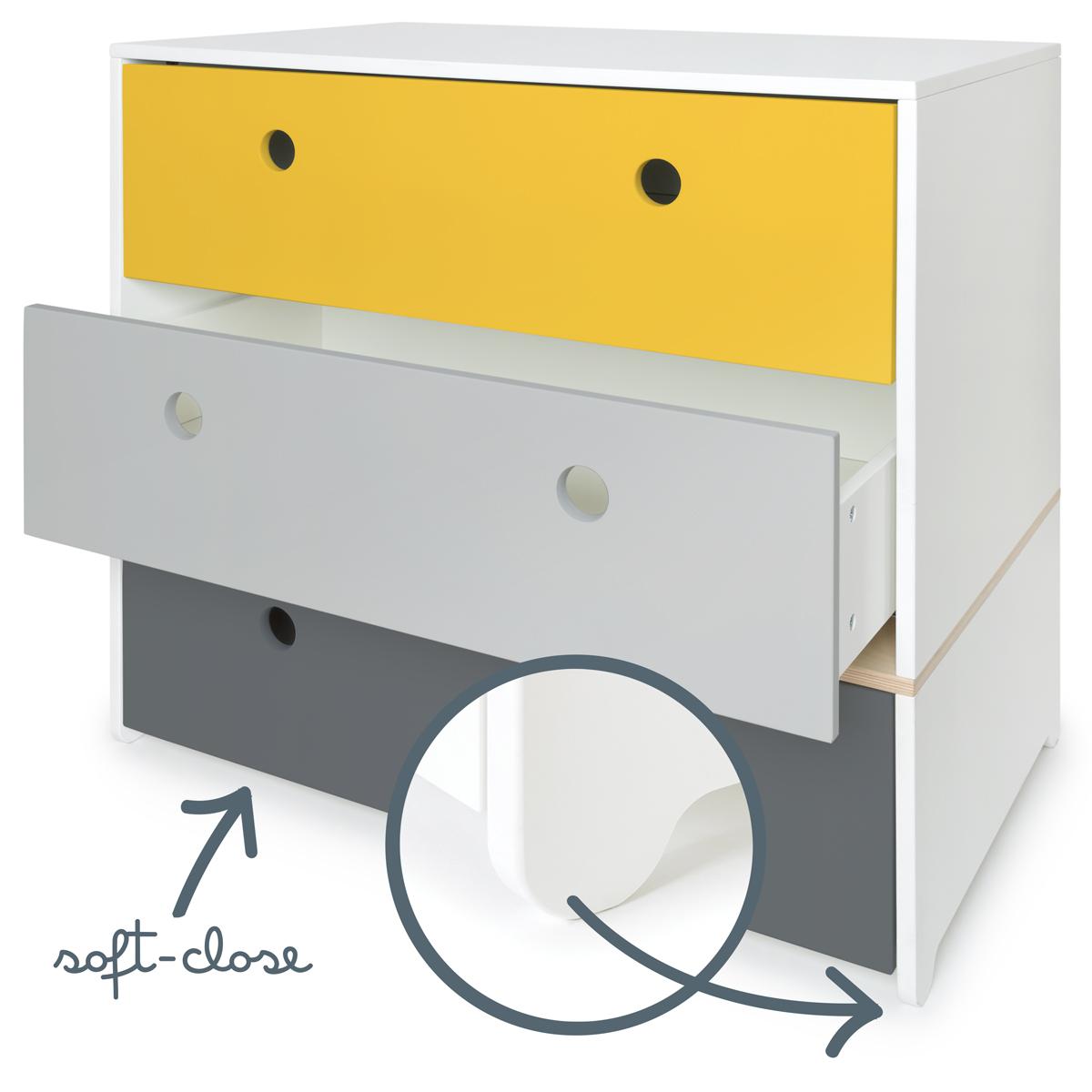 Kommode COLORFLEX Schubladen Farben nectar yellow-pearl grey-space grey 