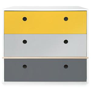 Kommode COLORFLEX Schubladen Farben nectar yellow-pearl grey-space grey 