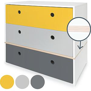 Kommode COLORFLEX Schubladen Farben nectar yellow-pearl grey-space grey 