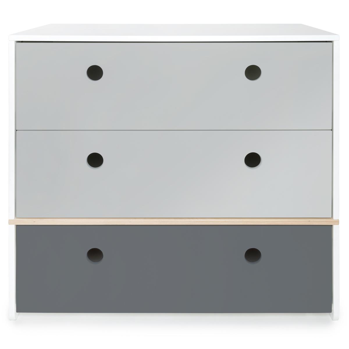 Kommode COLORFLEX Schubladen Farben pearl grey-pearl grey-space grey