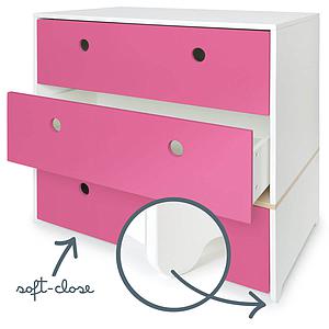 Kommode COLORFLEX Schubladen Farben pink