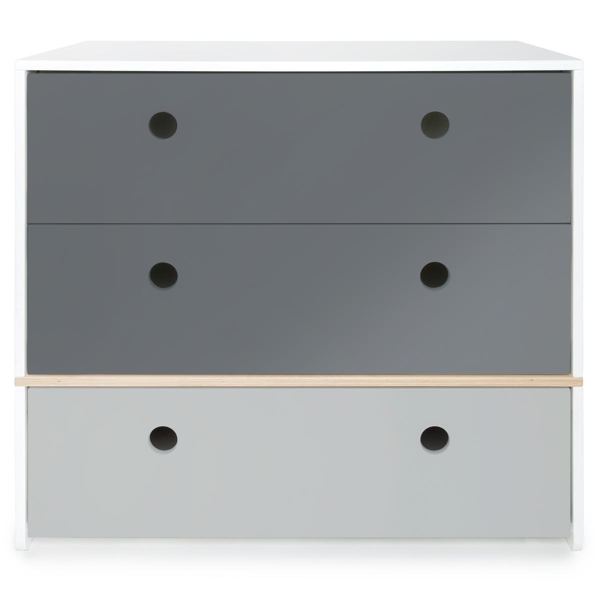 Kommode COLORFLEX Schubladen Farben space grey-space grey-pearl grey