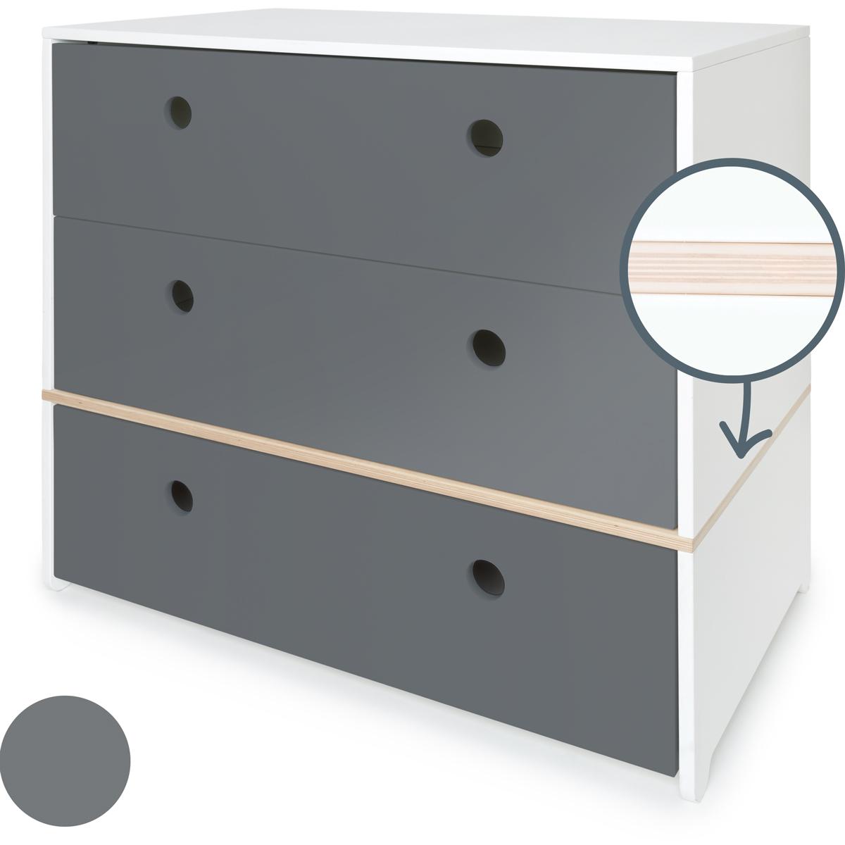 Kommode COLORFLEX Schubladen Farben space grey