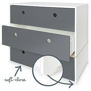 Kommode COLORFLEX Schubladen Farben space grey