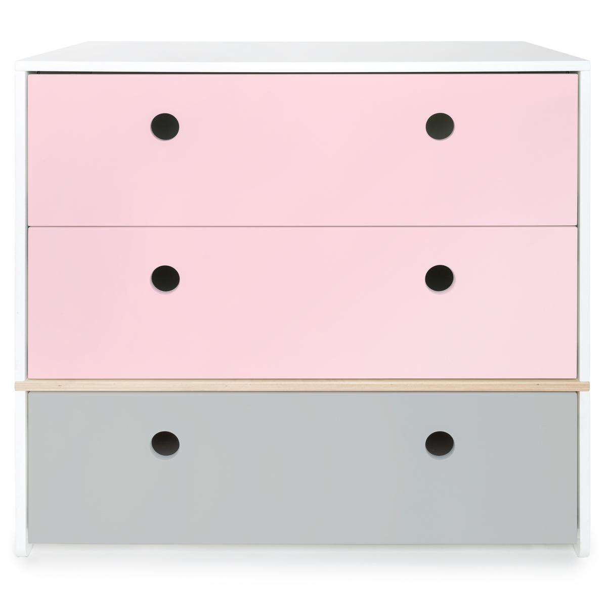 Kommode COLORFLEX Schubladen Farben sweet pink-sweet pink-pearl grey