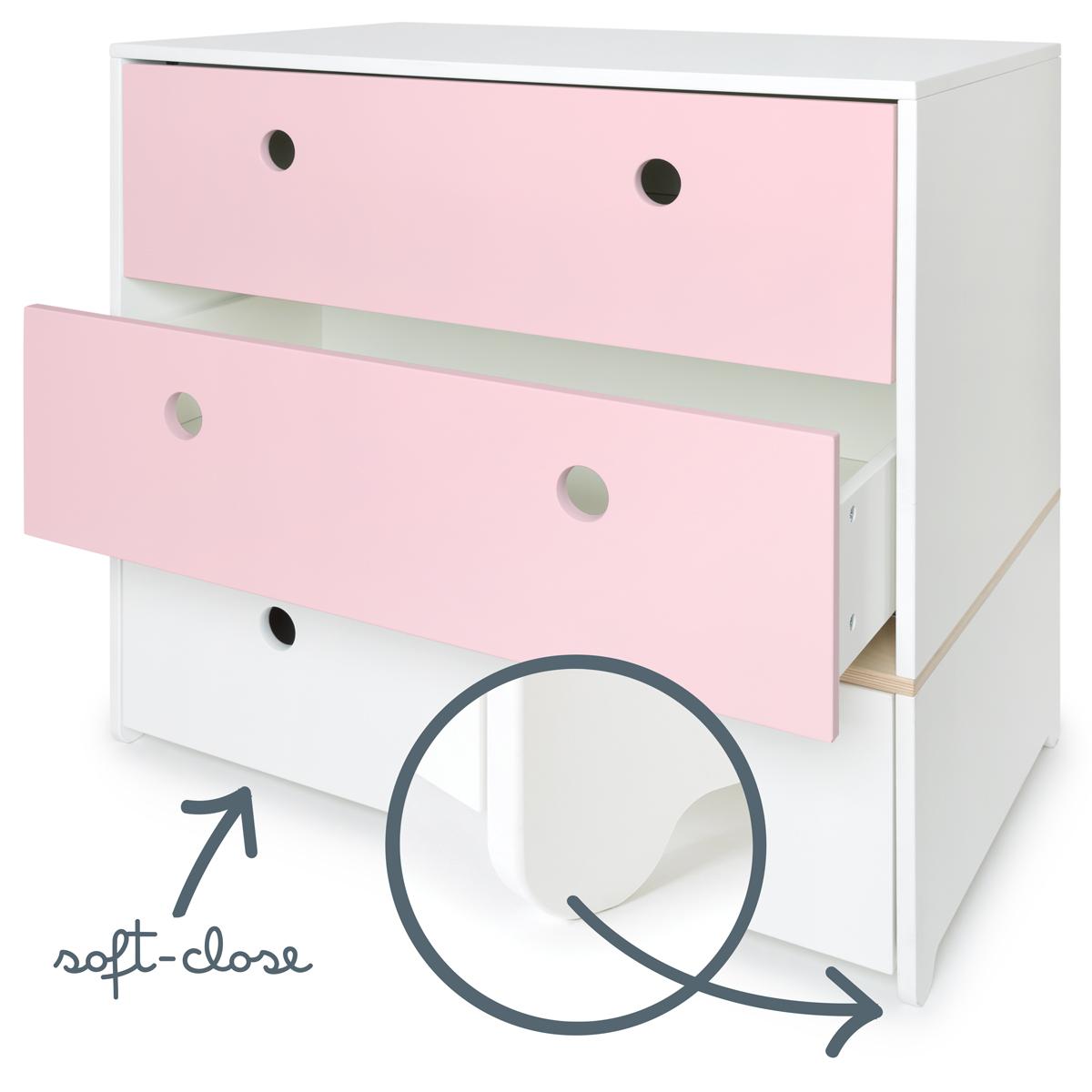 Kommode COLORFLEX Schubladen Farben sweet pink-sweet pink-white
