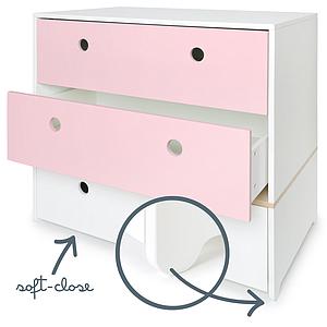 Kommode COLORFLEX Schubladen Farben sweet pink-sweet pink-white
