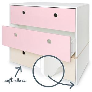 Kommode COLORFLEX Schubladen Farben sweet pink-white wash