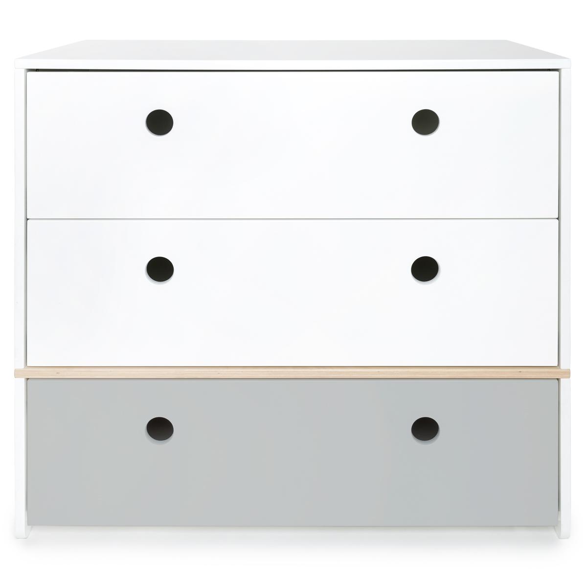 Kommode COLORFLEX Schubladen Farben white-white-pearl grey