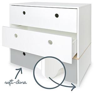 Kommode COLORFLEX Schubladen Farben white-white-pearl grey