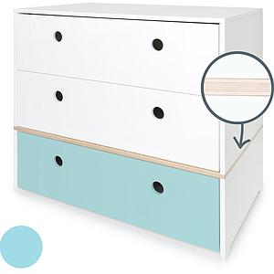 Kommode COLORFLEX Schubladen Farben white-white-sky blue 