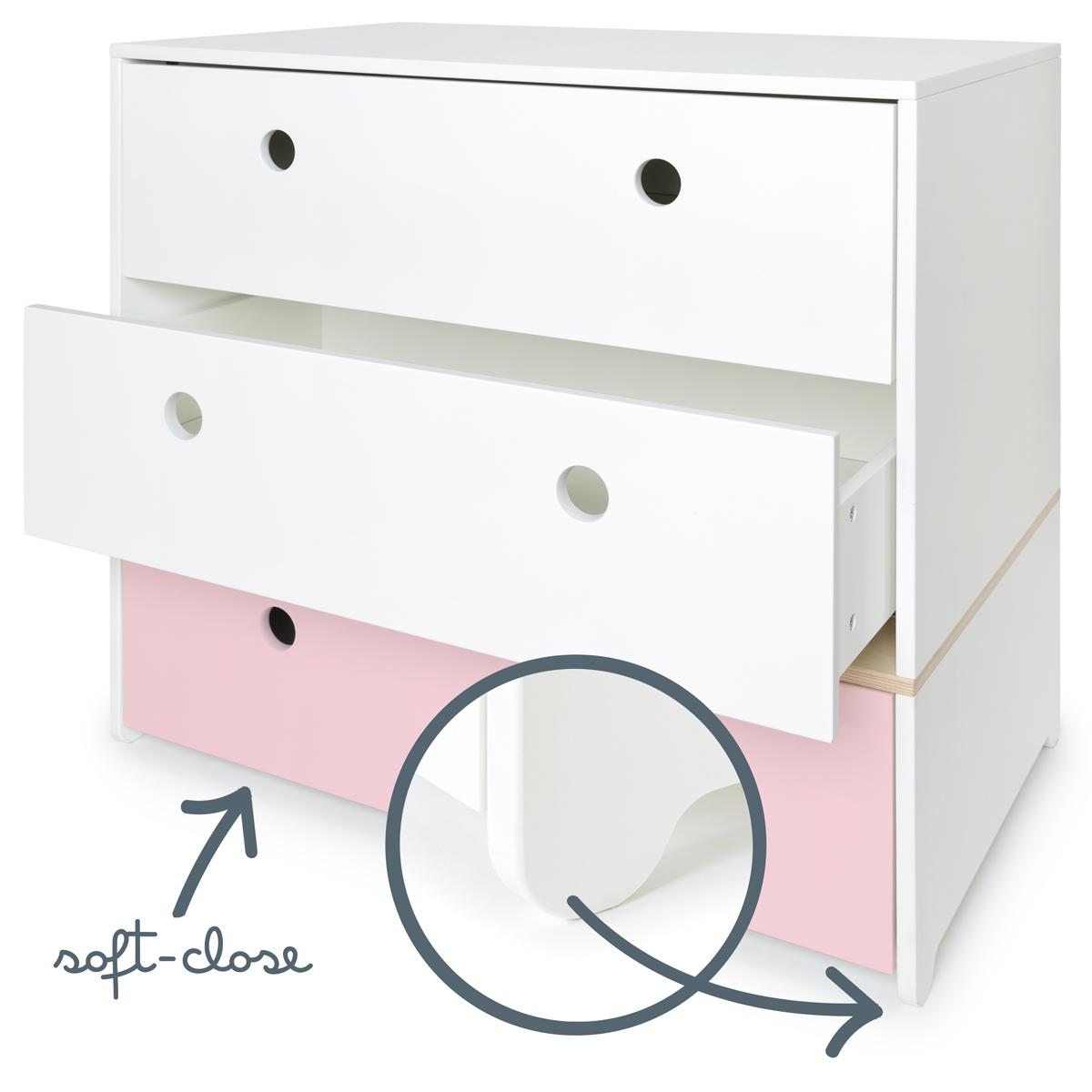 Kommode COLORFLEX Schubladen Farben white-white-sweet pink