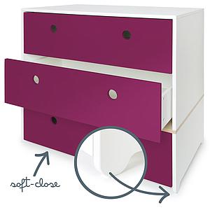 Kommode COLORFLEX Schubladen plum 