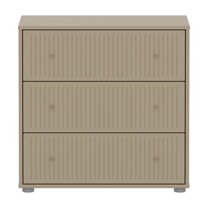 Kommode mit 3 Schubladen Rillen SAGA Flexa Hafer Eiche