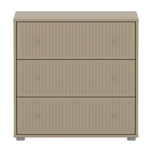 Kommode mit 3 Schubladen Rillen SAGA Flexa Hafer